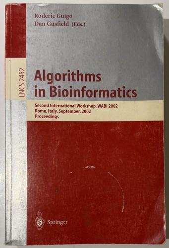 Algorithms bioinformatics - algorithms, in
